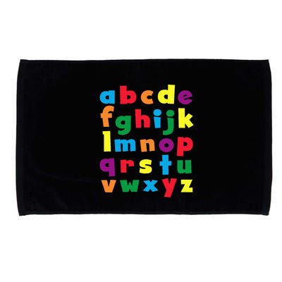 Colorful Letters Alphabet Educational Abcs Microfiber Hand Towel