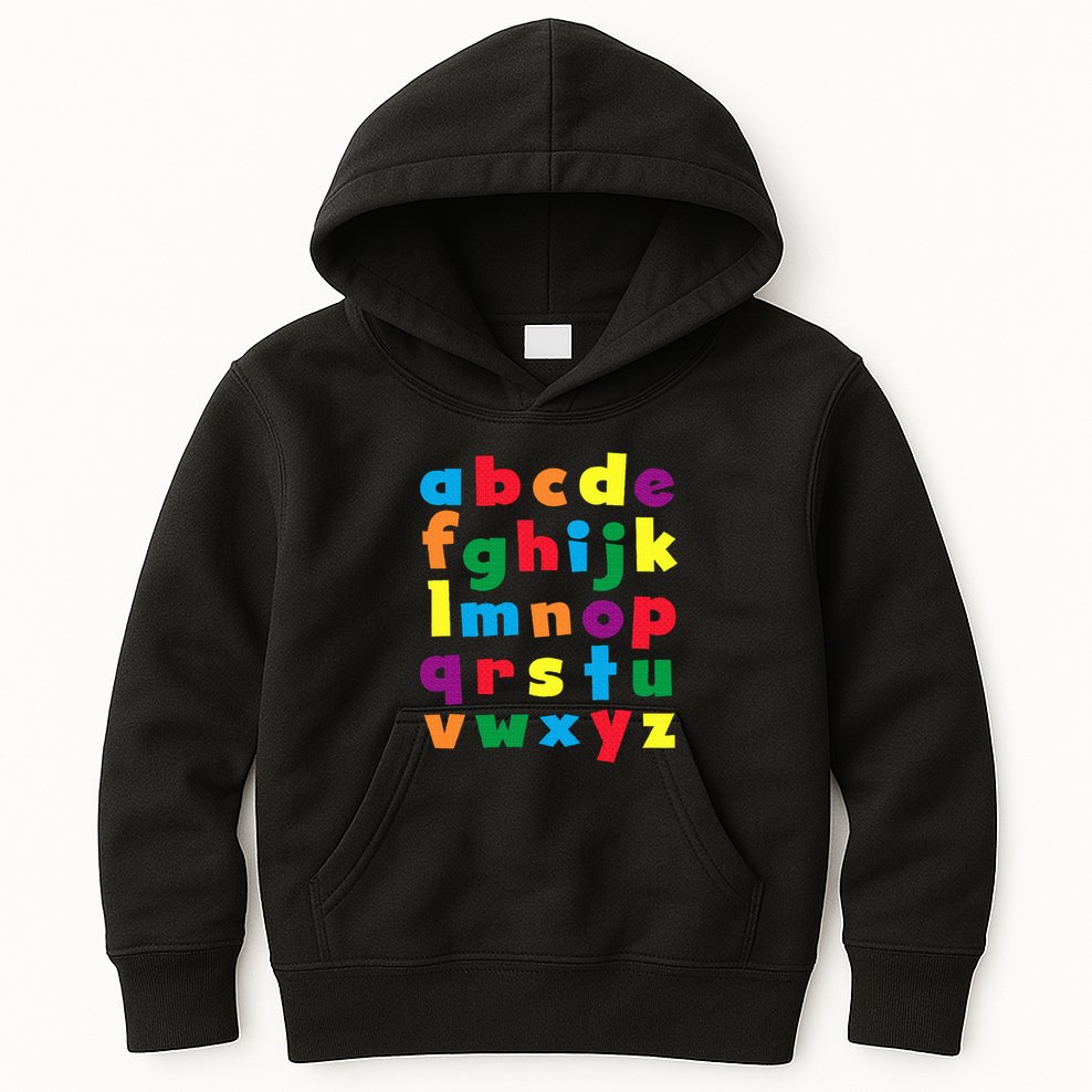 Colorful Letters Alphabet Educational Abcs Kids Hoodie