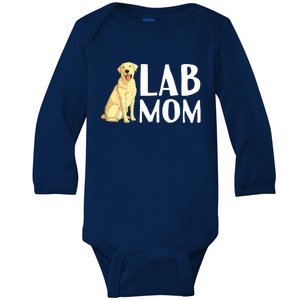 Cute Labrador Art For Women Mom Labrador Retriever Lab Dog Baby Long Sleeve Bodysuit