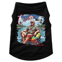 Chillin Like A Felon Retro Summer Pink Funny Trump 2024 Doggie Tank