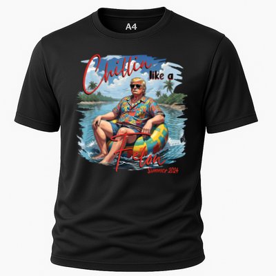 Chillin Like A Felon Retro Summer Pink Funny Trump 2024 Performance Shirt