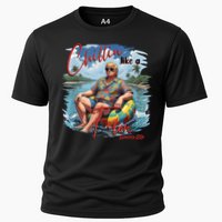 Chillin Like A Felon Retro Summer Pink Funny Trump 2024 Performance Shirt