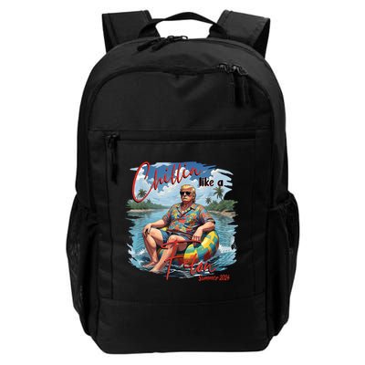 Chillin Like A Felon Retro Summer Pink Funny Trump 2024 Backpack