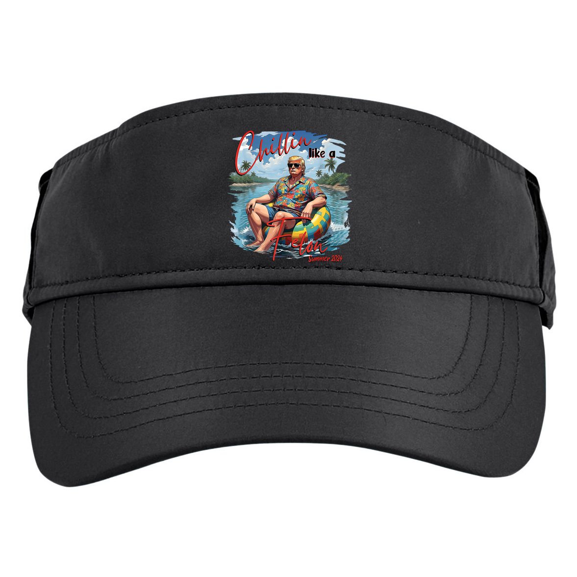Chillin Like A Felon Retro Summer Pink Funny Trump 2024 Adult Drive Performance Visor