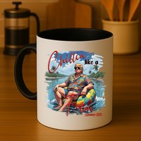 Chillin Like A Felon Retro Summer Pink Funny Trump 2024 Mug