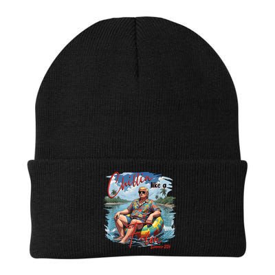 Chillin Like A Felon Retro Summer Pink Funny Trump 2024 Beanie