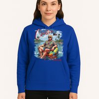 Chillin Like A Felon Retro Summer Pink Funny Trump 2024 Hoodie