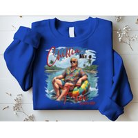 Chillin Like A Felon Retro Summer Pink Funny Trump 2024 Sweatshirt