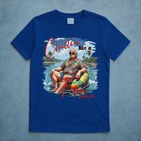 Chillin Like A Felon Retro Summer Pink Funny Trump 2024 T-Shirt