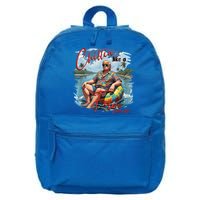 Chillin Like A Felon Retro Summer Pink Funny Trump 2024 16 in Basic Backpack