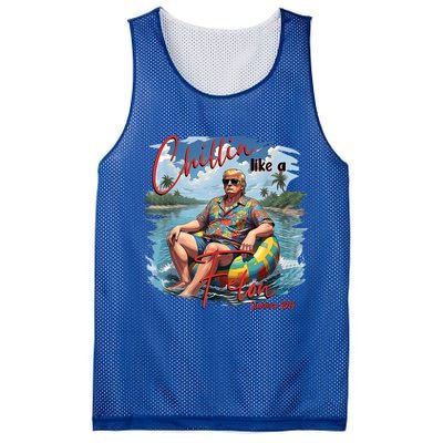 Chillin Like A Felon Retro Summer Pink Funny Trump 2024 Mesh Reversible Basketball Jersey Tank