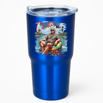 Chillin Like A Felon Retro Summer Pink Funny Trump 2024 Tumbler