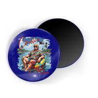 Chillin Like A Felon Retro Summer Pink Funny Trump 2024 Magnet