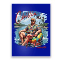 Chillin Like A Felon Retro Summer Pink Funny Trump 2024 Poster