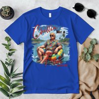 Chillin Like A Felon Retro Summer Pink Funny Trump 2024 Premium T-Shirt