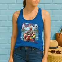 Chillin Like A Felon Retro Summer Pink Funny Trump 2024 Womens Tank Top