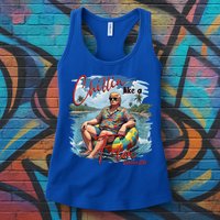 Chillin Like A Felon Retro Summer Pink Funny Trump 2024 Womens Tank Top