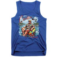 Chillin Like A Felon Retro Summer Pink Funny Trump 2024 Tank Top