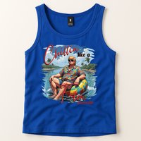 Chillin Like A Felon Retro Summer Pink Funny Trump 2024 Tank Top