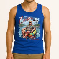Chillin Like A Felon Retro Summer Pink Funny Trump 2024 Tank Top