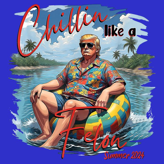 Chillin Like A Felon Retro Summer Pink Funny Trump 2024 Toddler T-Shirt