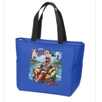Chillin Like A Felon Retro Summer Pink Funny Trump 2024 Zip Tote Bag