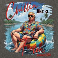 Chillin Like A Felon Retro Summer Pink Funny Trump 2024 Cotton Canvas Backpack