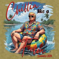 Chillin Like A Felon Retro Summer Pink Funny Trump 2024 Garment-Dyed Women's Muscle Tee