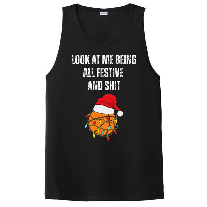 Christmas Look At Me Being All Festive And Shit Basketball  PosiCharge Competitor Tank