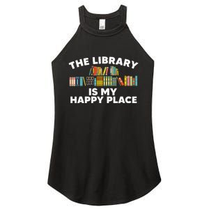 Cool Library Art For Women Bookworm Librarian Book Lover Women’s Perfect Tri Rocker Tank