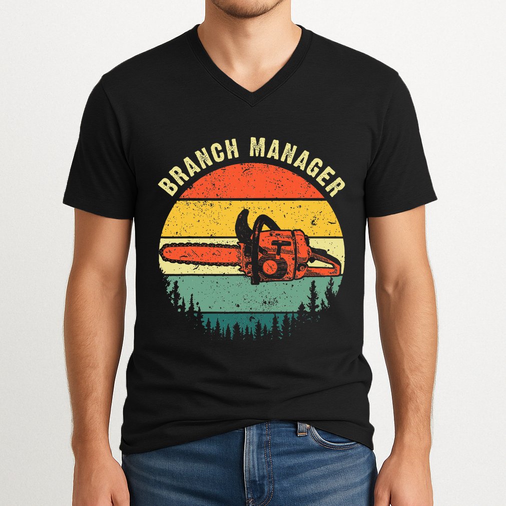Cool Lumberjack Art Women Arborist Logger Branch Manager V-Neck T-Shirt