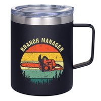 Cool Lumberjack Art Women Arborist Logger Branch Manager 12oz Stainless Steel Coffee Mug