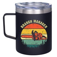 Cool Lumberjack Art Women Arborist Logger Branch Manager 12oz Stainless Steel Coffee Mug
