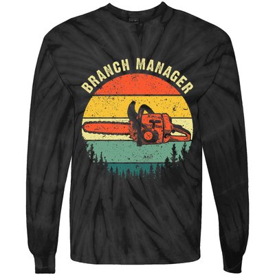 Cool Lumberjack Art Women Arborist Logger Branch Manager Tie-Dye Long Sleeve Shirt