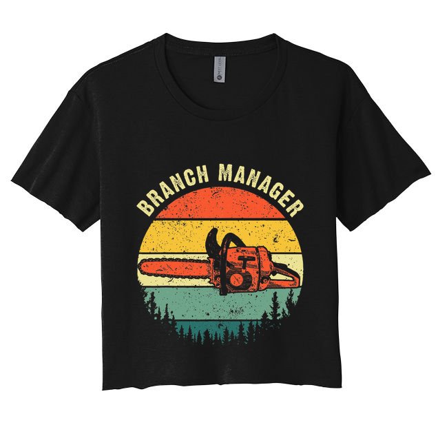 Cool Lumberjack Art Women Arborist Logger Branch Manager Crop Top