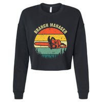 Cool Lumberjack Art Women Arborist Logger Branch Manager Cropped Pullover Crew
