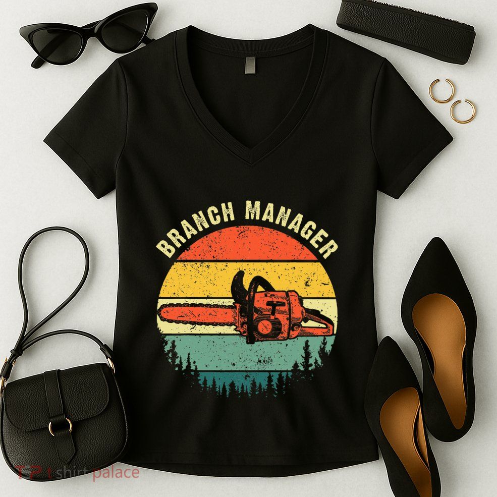 Cool Lumberjack Art Women Arborist Logger Branch Manager Women's V-Neck T-Shirt