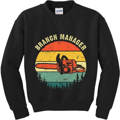 Cool Lumberjack Art Women Arborist Logger Branch Manager Kids Sweatshirt