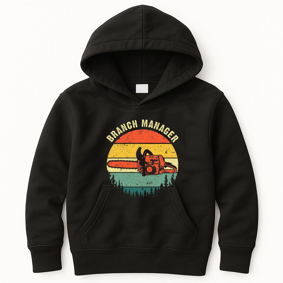 Cool Lumberjack Art Women Arborist Logger Branch Manager Kids Hoodie
