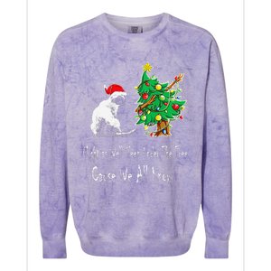 Cat Lover Art IM The Gift In The Family Funny Christmas Colorblast Crewneck Sweatshirt