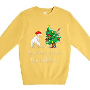 Cat Lover Art IM The Gift In The Family Funny Christmas Premium Crewneck Sweatshirt