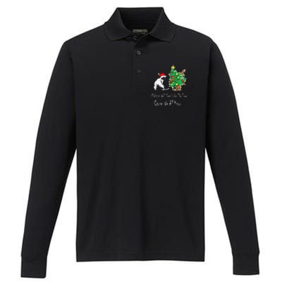 Cat Lover Art IM The Gift In The Family Funny Christmas Performance Long Sleeve Polo