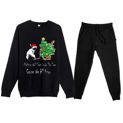 Cat Lover Art IM The Gift In The Family Funny Christmas Premium Crewneck Sweatsuit Set