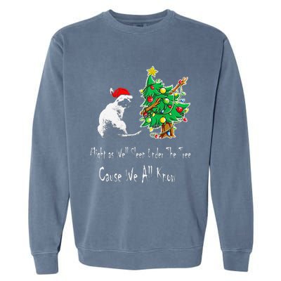 Cat Lover Art IM The Gift In The Family Funny Christmas Garment-Dyed Sweatshirt