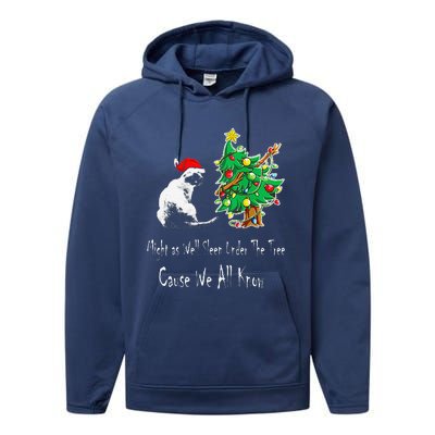 Cat Lover Art IM The Gift In The Family Funny Christmas Performance Fleece Hoodie