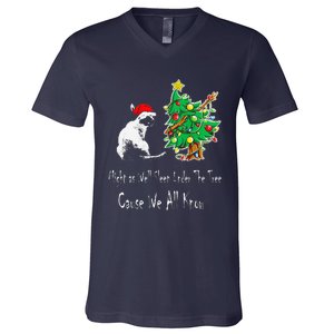 Cat Lover Art IM The Gift In The Family Funny Christmas V-Neck T-Shirt