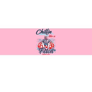 Chillin Like A Felon Retro Summer Pink Funny Trump 2024 Bumper Sticker