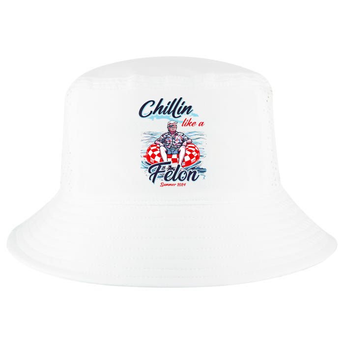 Chillin Like A Felon Retro Summer Pink Funny Trump 2024 Cool Comfort Performance Bucket Hat