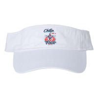 Chillin Like A Felon Retro Summer Pink Funny Trump 2024 Valucap Bio-Washed Visor