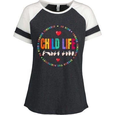 Child Life ASL Specialist Pediatric Health Care Professional Enza Ladies Jersey Colorblock Tee